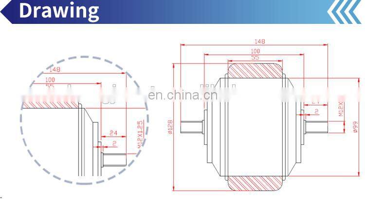 5 Inch Geared DC Hub Motor for Robot