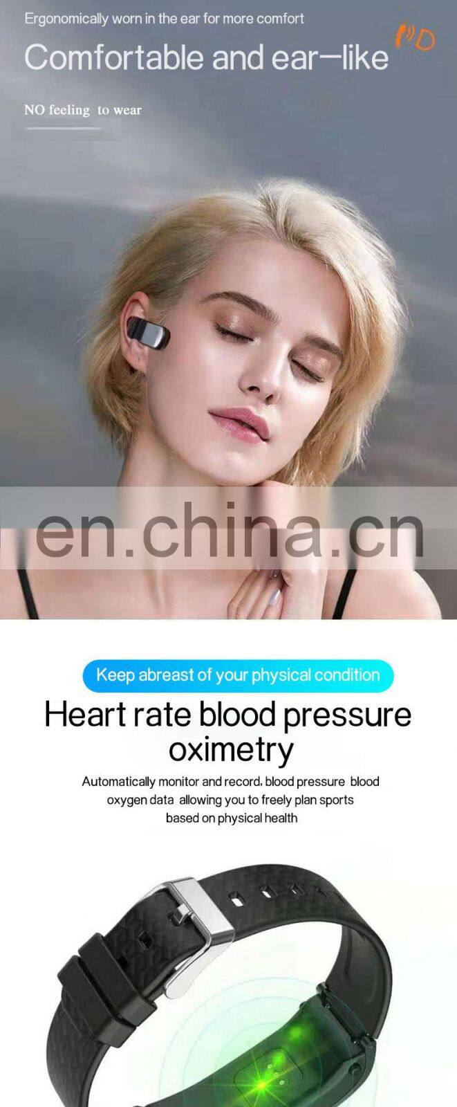 Smart Watch Best Watch For Women Custom Wireless Bluetooth Headset 2 In 1 Touch Screen Digital Android Watch Smart Manufacturer