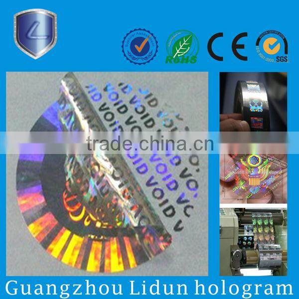 Custom design label sticker, hologram sticker