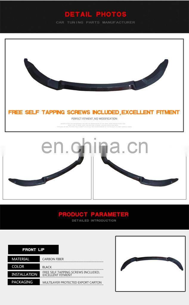 Carbon Fiber Front Lip Spoiler for BMW F82 M4 F80 M3 2014-2019