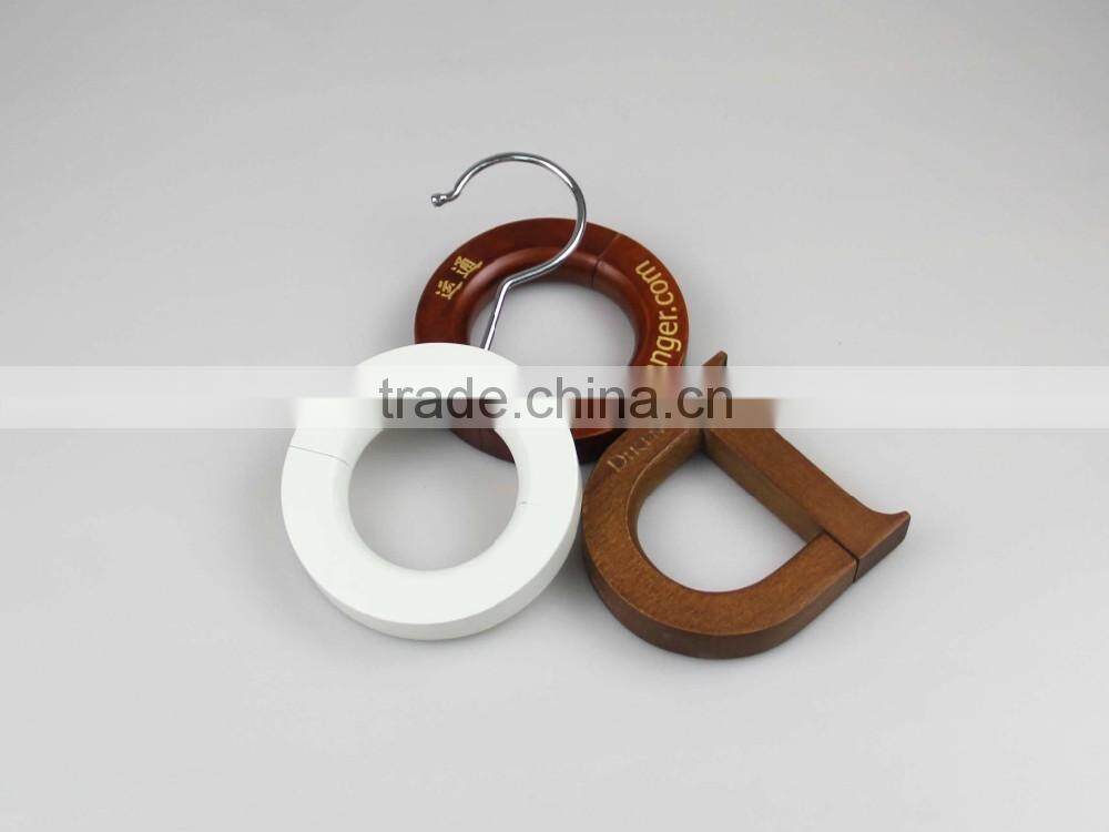 YT-WR001 handmade disply Wooden scarf Ring for jeans