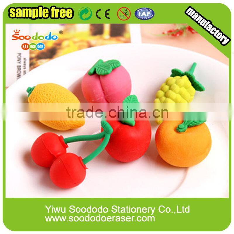 rubber Stationery fruit drawings eraser