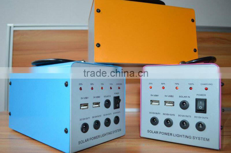 Integrated Type Energy Saving 500w portable mini solar light kits LCD display and DC/AC output