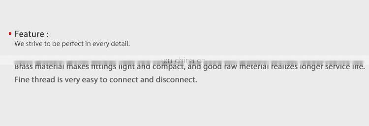 SNS BD Series brass male threaded pneumatic connector easy choke head block copper pipe light fitting