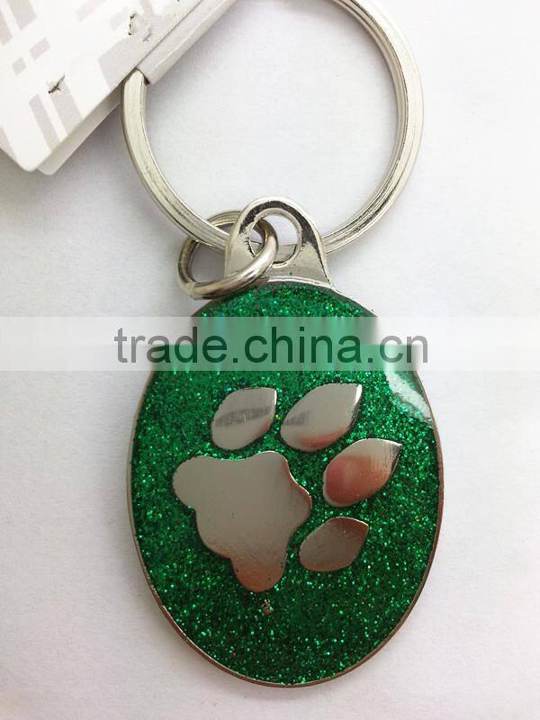 GV nickel number metal key chains 2014 soft enamel