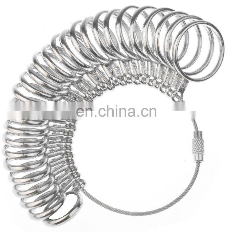 EU/JP/KR/UK/US Useful Standard Jewelry Measuring Tool Rings Size Metal Finger Ring Sizer Measure Gauge