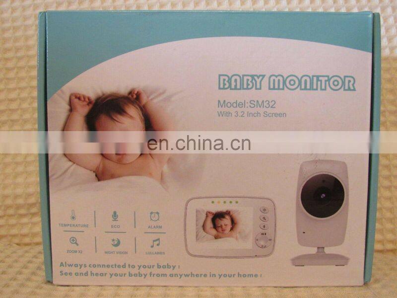 Mini Infant Wireless Monitor Night Vision Digital Video Baby Monitor Audio Music Camera Temperature Nanny Camera Monitor SM32