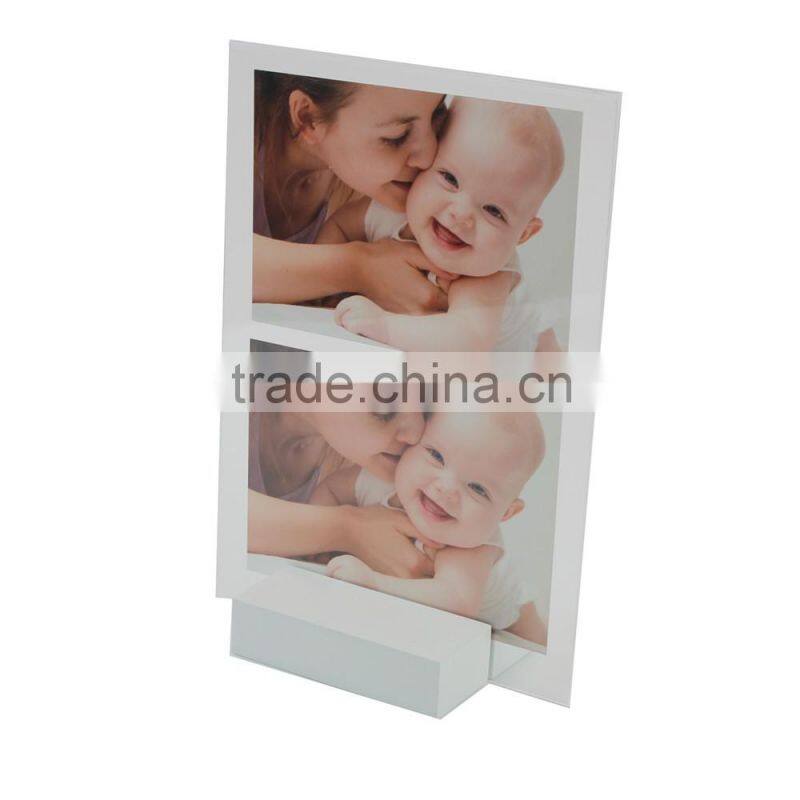 A4/A5 Acrylic Sign Holder Wood Base With Acrylic Board Magnetic Sign Holder