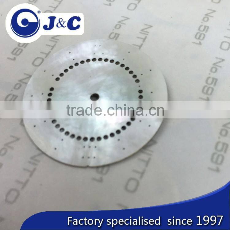 white sea shell watch dial customized shape,pantone match colour shell dial