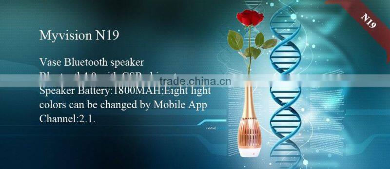 High Qaulity Vase Shape Changing Colorful LED Metal Bluetooth Stereo Speaker