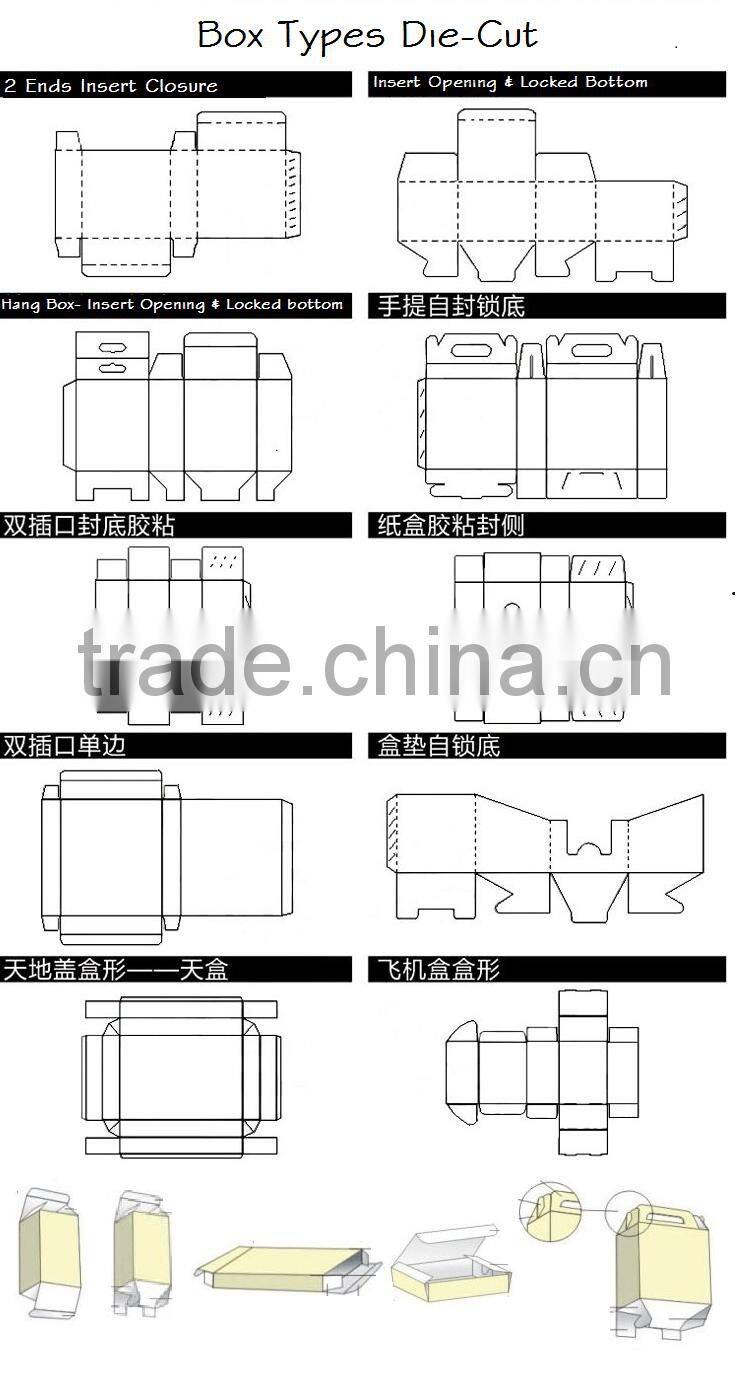 Multi type paper boxes options