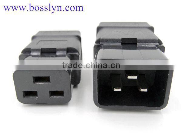 Practical Cost-effective IEC 320 C20 Power Adapter Male Plug Rewirable female Connector Socket
