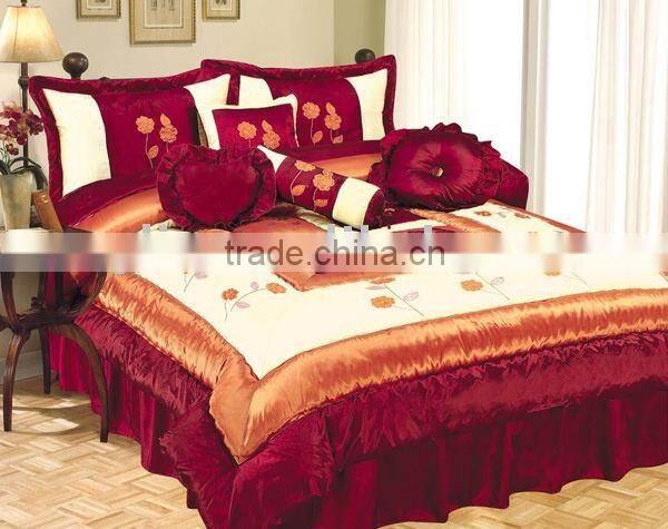 7Pcs taffeta comforter set