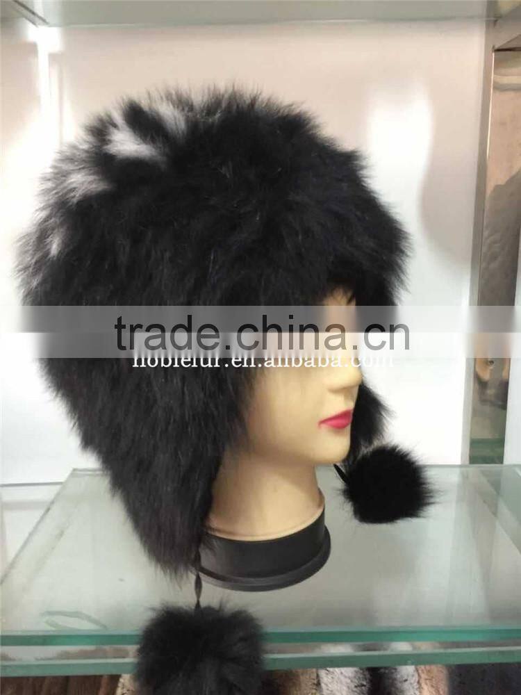 new design keep warm fox fur earflap hatwindproof headwear