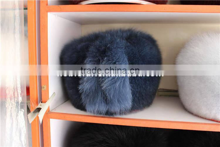 Christmas Present Cap Women Winter Warm Real Fox Fur Princess Hat With Tail