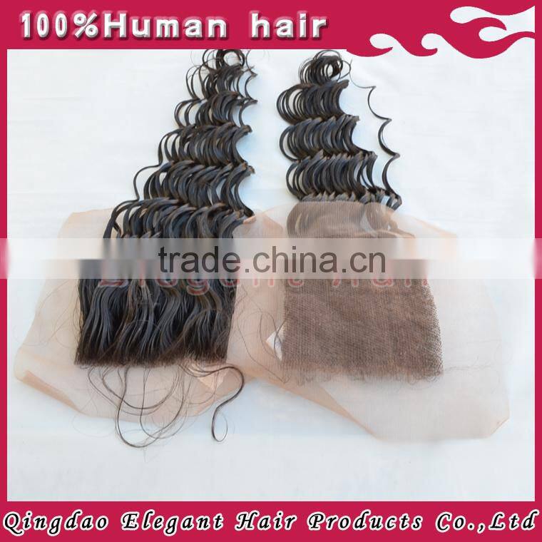 Qingdao elegant hair drop shipping natural color invisible part lace closure peruvian hair