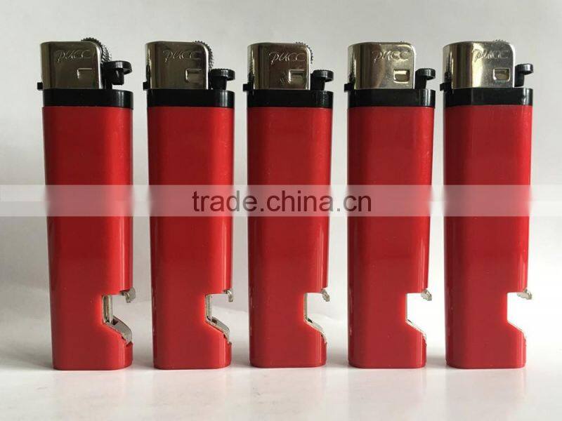 standard disposable plastic lighter with bittle opener ISO9994&CR