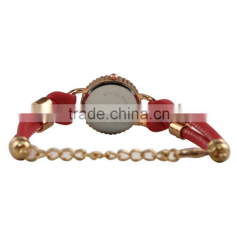 FT1391 Fashion quartz leather alloy chain bracelet watch for girls new design