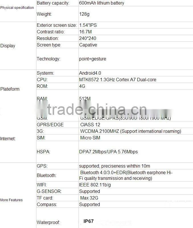 Android watch ! ! ! 2015 PW308 Android4.2.2 Touch Screen Watch Phone, with Camera: 5.0MP 720P, Android Watch