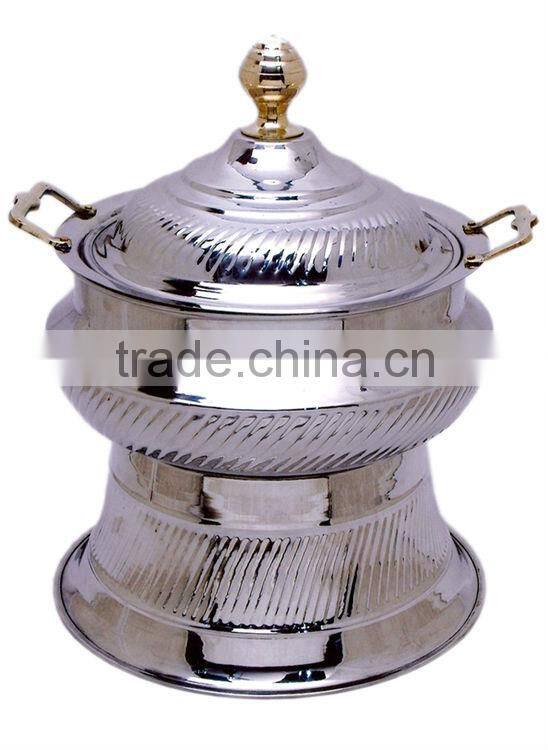 Steel Cheffing Dish, Wedding & Party utensils, food serving dish, hot keeping dish, Catering item, Hotel & Restaurant utensils