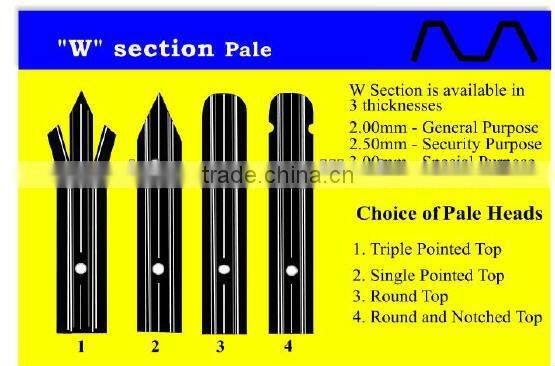 high qality Canada hot-dipped galvanized steel palisade fencing