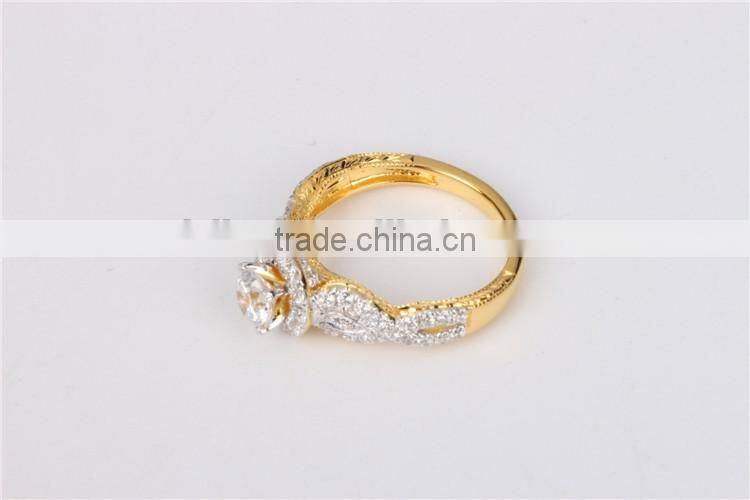 Thailand jewelry manufacturer ring made of big stone 18k gold plating ring designs