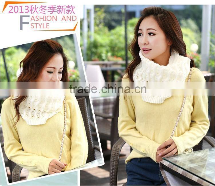 Winter Fashion Wool Chevron Circle Loop Scarf