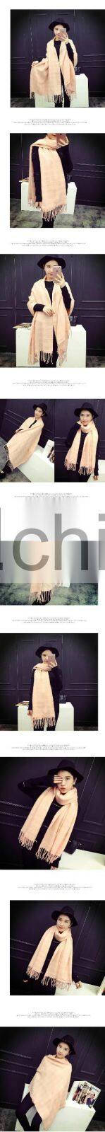 New Style Winter Autumn Tassel Cashmere Feel Woven Tartan Acrylic Scarf