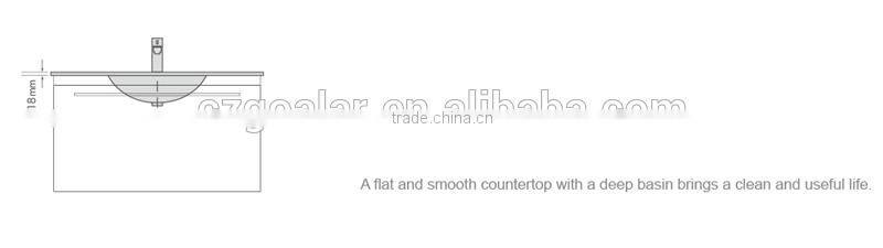 Sanitary ware Ceramic Rectangle Counter top Cabinet Basin Bathroom Washbasin