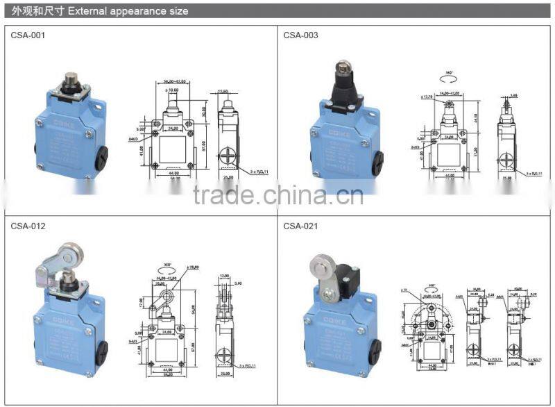 Stainless steel idler wheel, punch and spring CSA Limit Switch