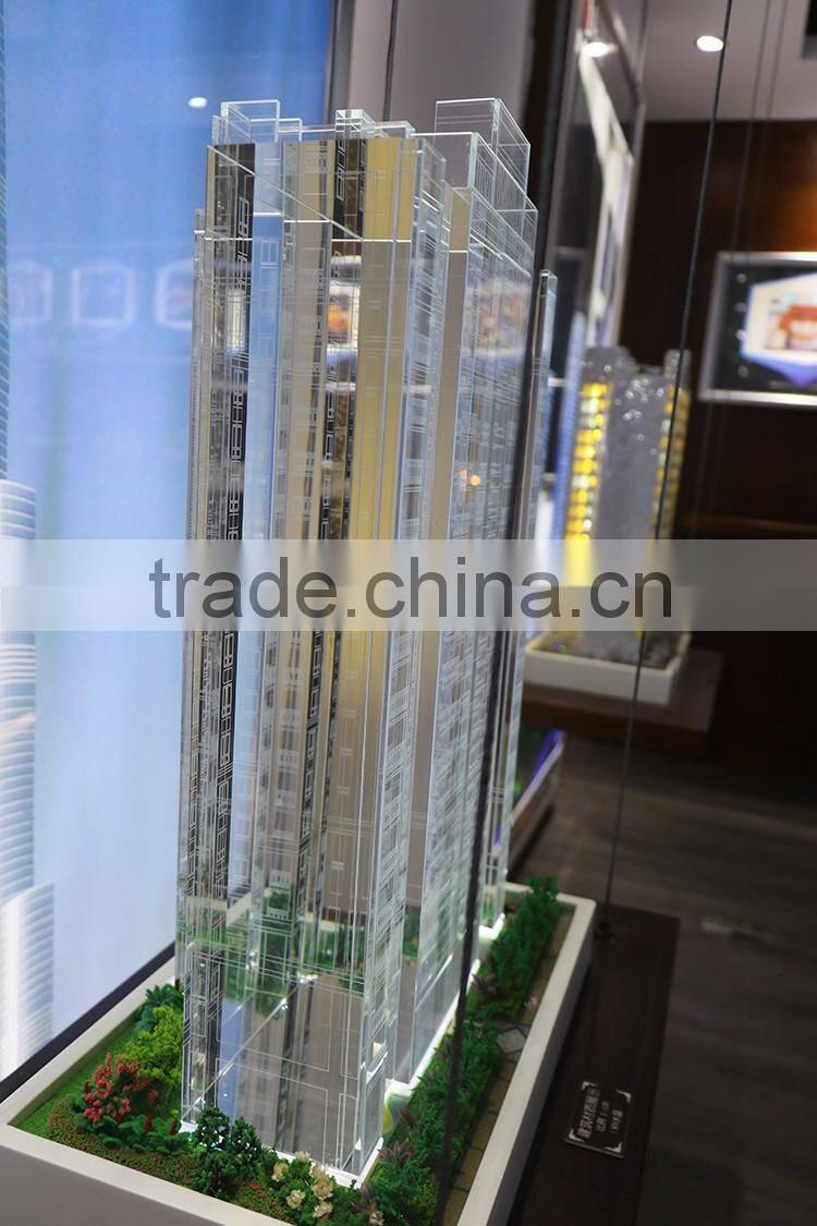 skillful manual crystal building model making