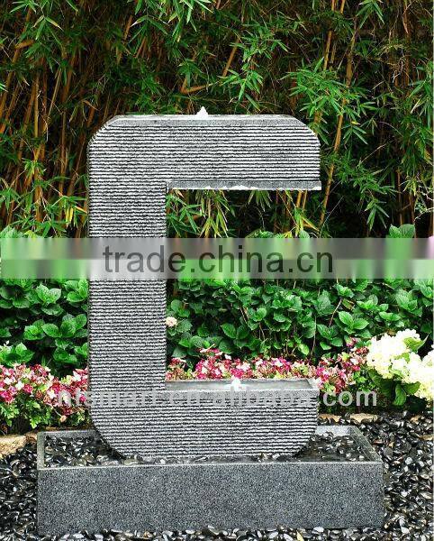 granite letter fountain N