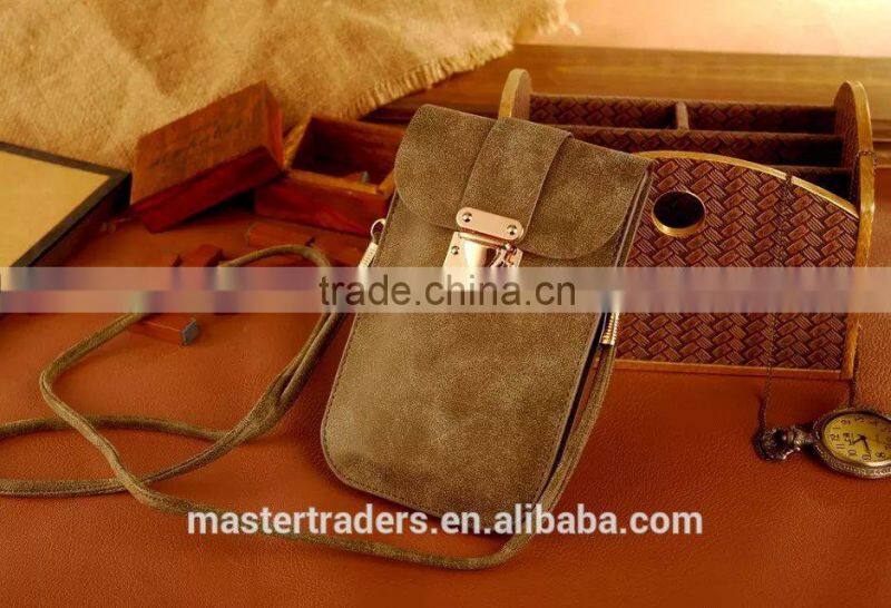 Universal Frosted PU Leather Bag Phone Bags With Metal Buckle For Mobile Phone For Samsung Galaxy S6 Edge MT-3874