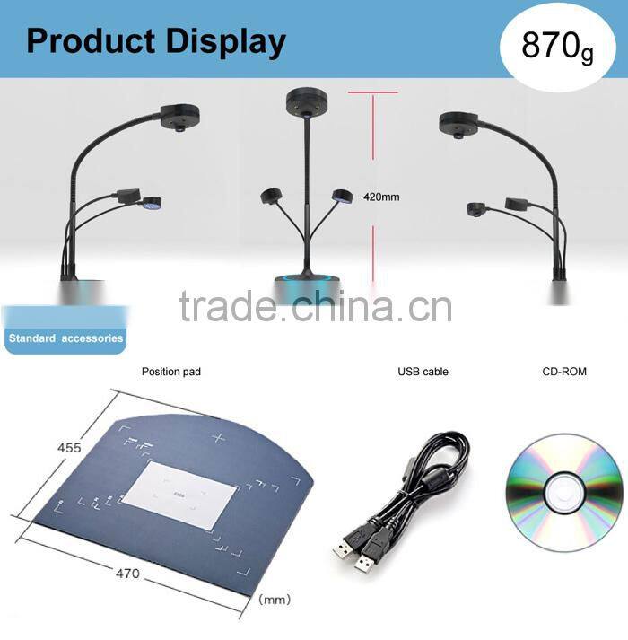 Visual Presenter 5mp usb portable document camera scanner for meeting teaching presentation