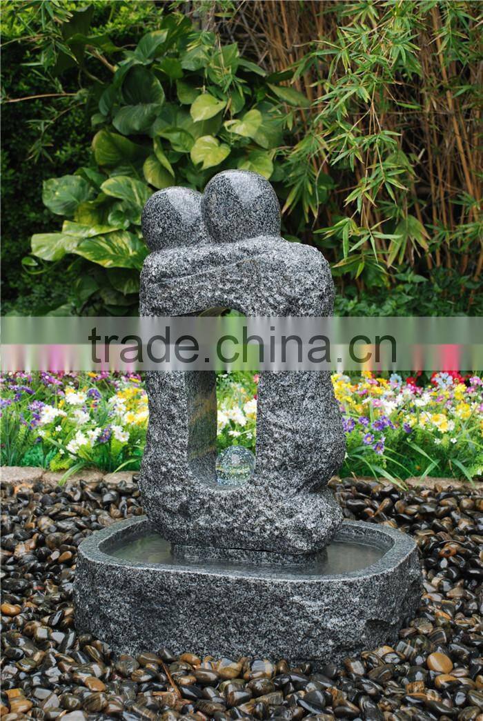 Granite stone garden fountain