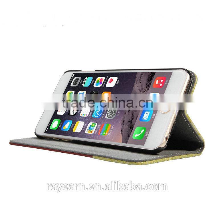 For i6 Leather mobile phone case support customized size leather case