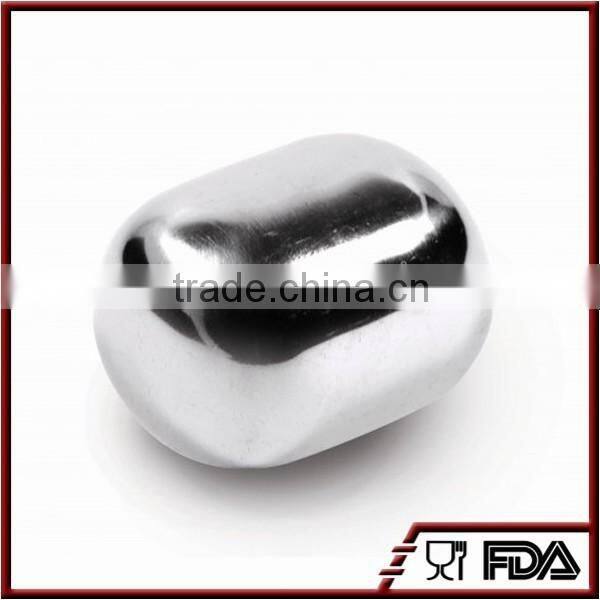 pearl shape high quality non-toxic stainless steel ice cube whisky stone for red wine