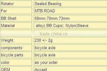 high quality MTB or road bicycle part bottom brackets
