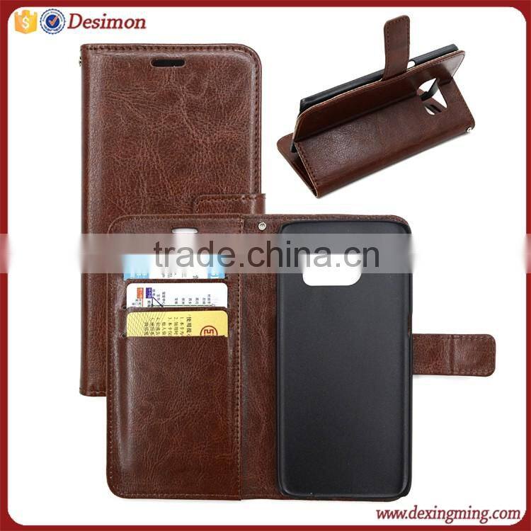 magnetic flip leather custom case cover for Samsung S7 edge