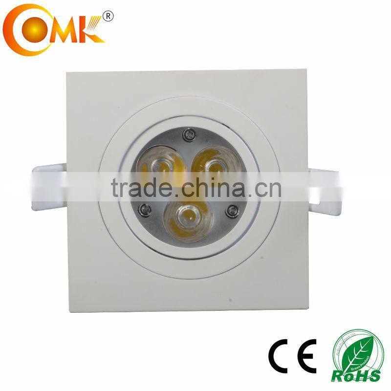 3*3w adjustable Recessed spot light ceiling lamp with ce rohs