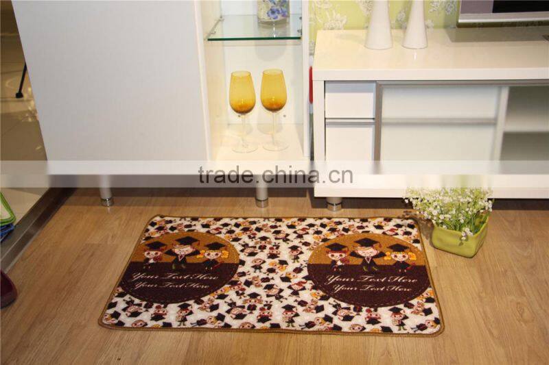 Wholesale price polyester anti slip floor mat