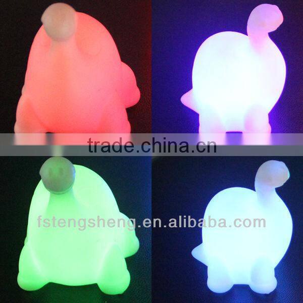 RGB color led dinosaur night light for kids with battery