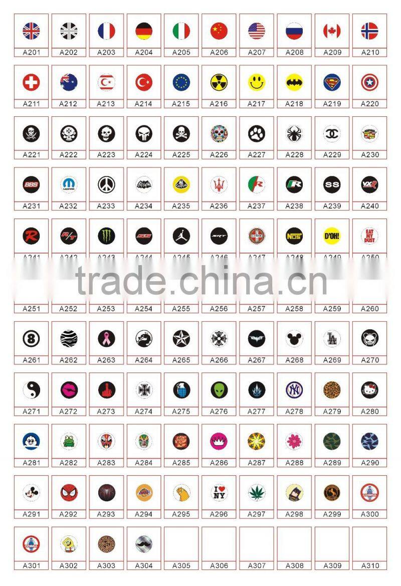 Tire valve cap with lock set car brand logo