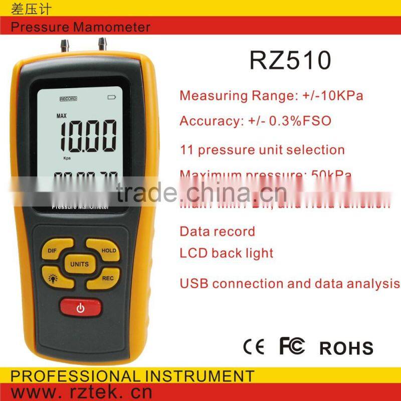 Pressure Manometer RZ510 Differential Pressure Meter