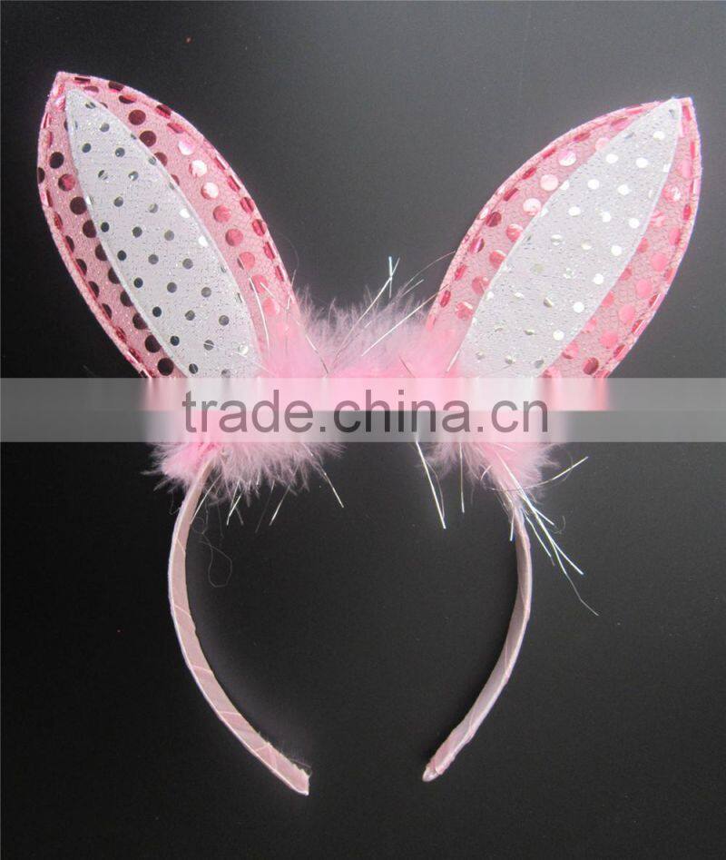 Sequin bunny ear headband Costume Headband Accessory