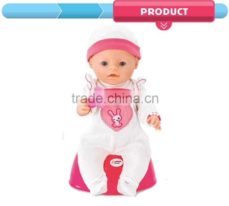 Guangdong popular 42cm lovable pee reborn baby dolls with moving eyes