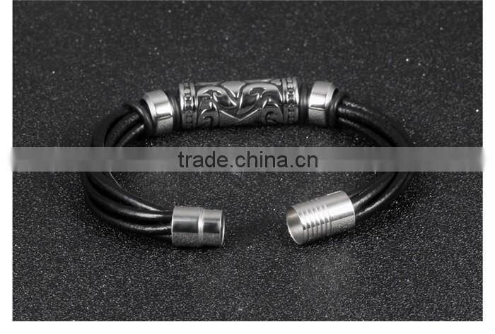 2016 top quality cowhide leather magnetic buckle wholesale