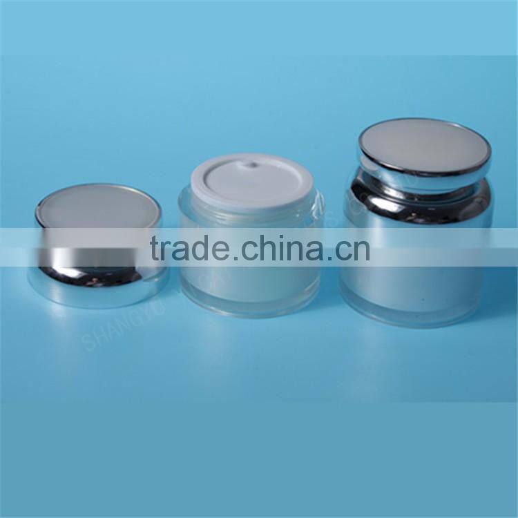 30G/50G Double Wall Plastic Acrylic Jar with Screw Lid