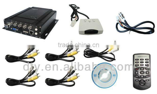 economical h.264 format 4ch mobile dvr with CE certification