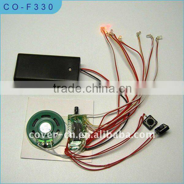 Light Activated Sensor Sound Module for greeting card or box